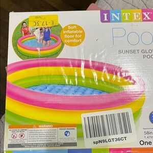 Intex Kiddie Pool - Kid's Summer Sunset Glow Design - 58" x 13"